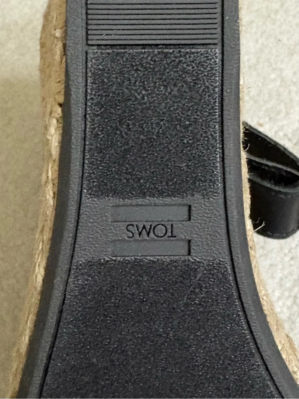 NWOT TOMS Marisol Wedge Espadrilles Black  Size 6 M